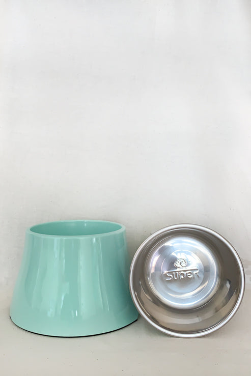Elevated Feeding Bowl Medium - Mint Green - Nous Wanderlust Stories
