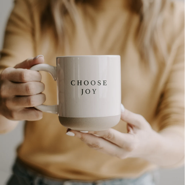'Choose Joy' Stoneware Coffee Mug - Nous Wanderlust Stories