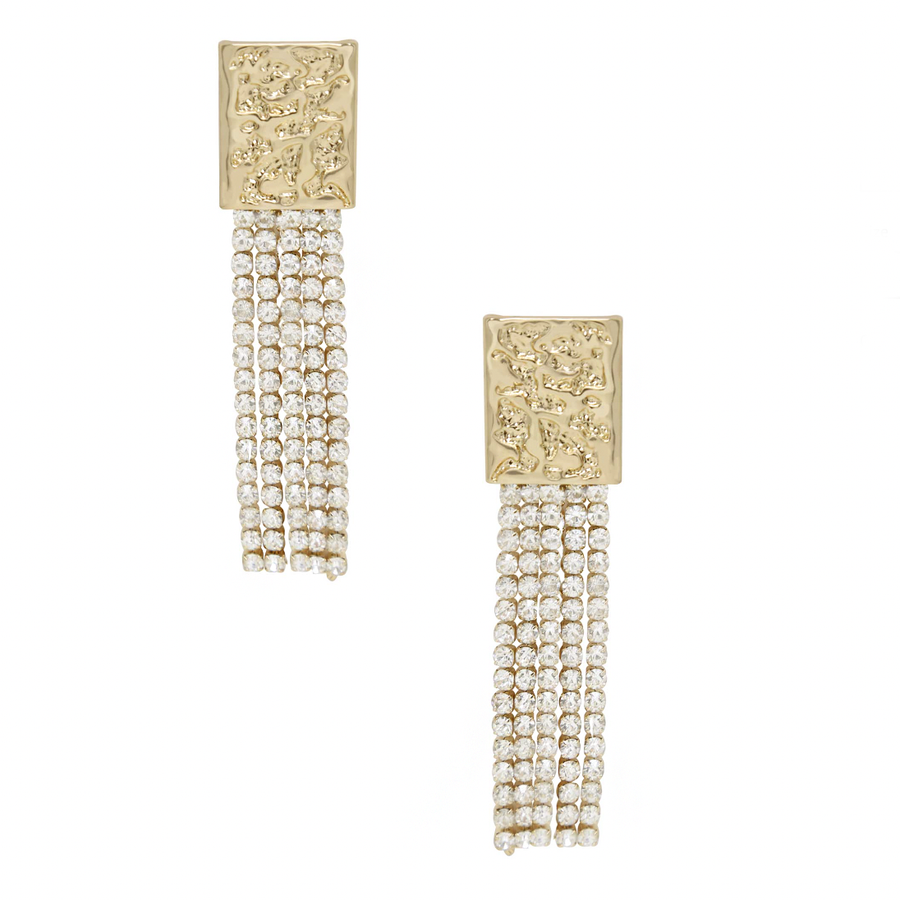 'Stand Out' Crystal 18K Gold Plated Dangle Earrings - Nous Wanderlust Stories