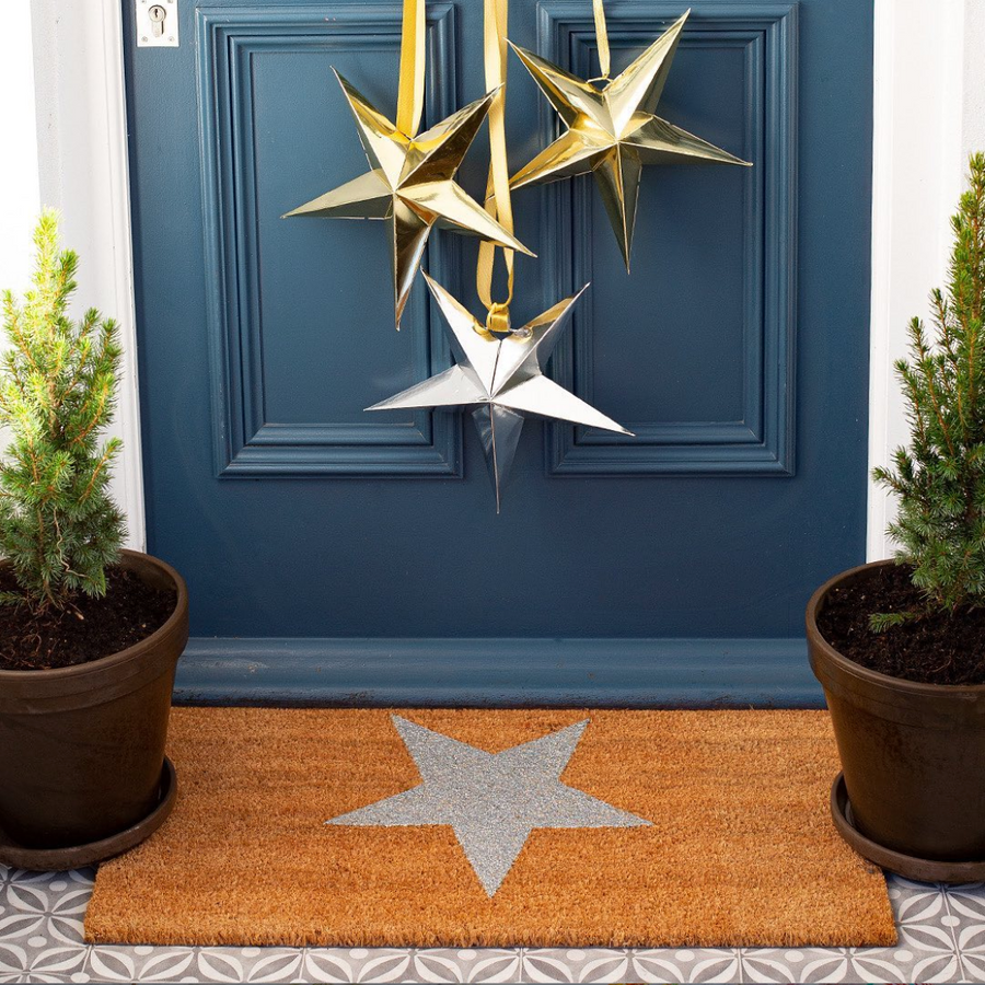 Silver 'Star' Glitter Door Mat - Nous Wanderlust Stories