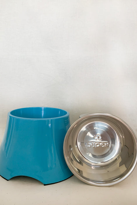 Elevated Feeding Bowl Medium - Blue - Nous Wanderlust Stories