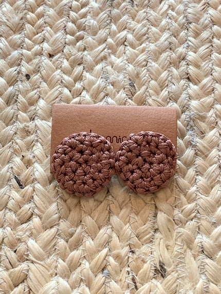 Fefara Crochet Stud Earrings - Mink - Nous Wanderlust Stories