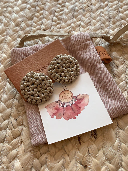 Fefara Crochet Stud Earrings - Clay - Nous Wanderlust Stories