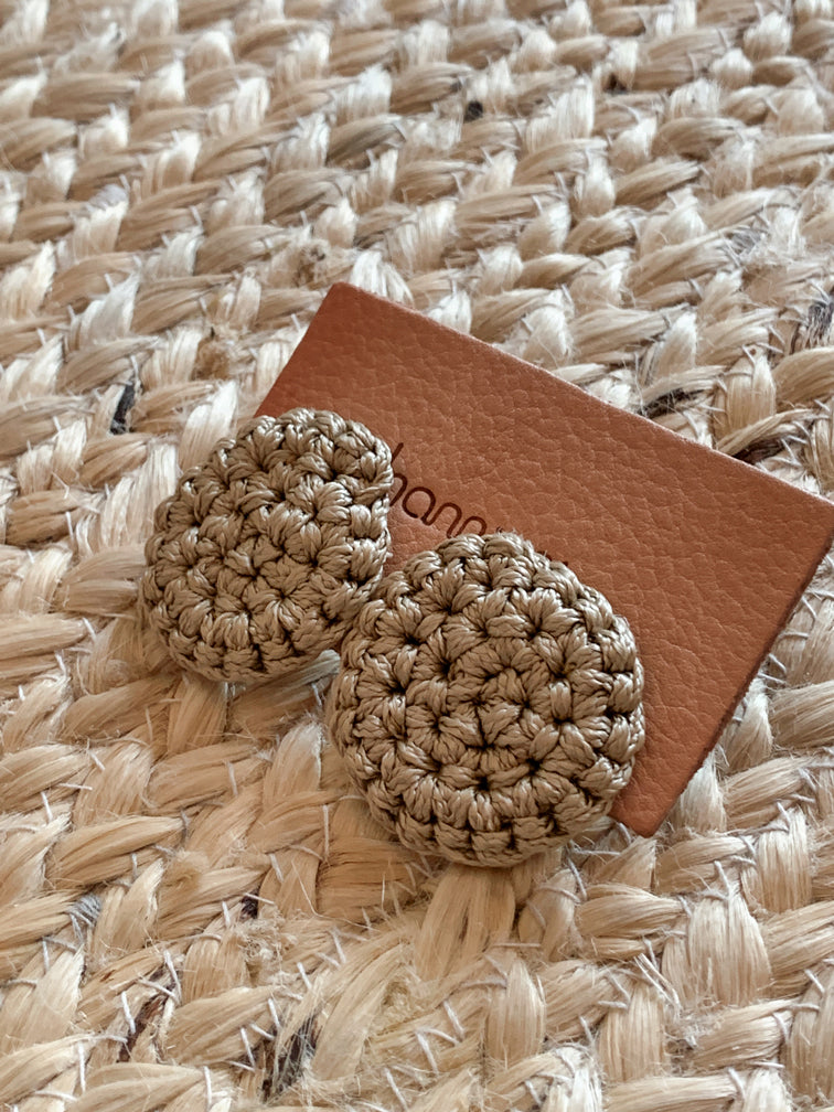 Fefara Crochet Stud Earrings - Clay - Nous Wanderlust Stories