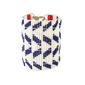 Extra Wide Chevron Warrior Cuff - Navy - Nous Wanderlust Stories