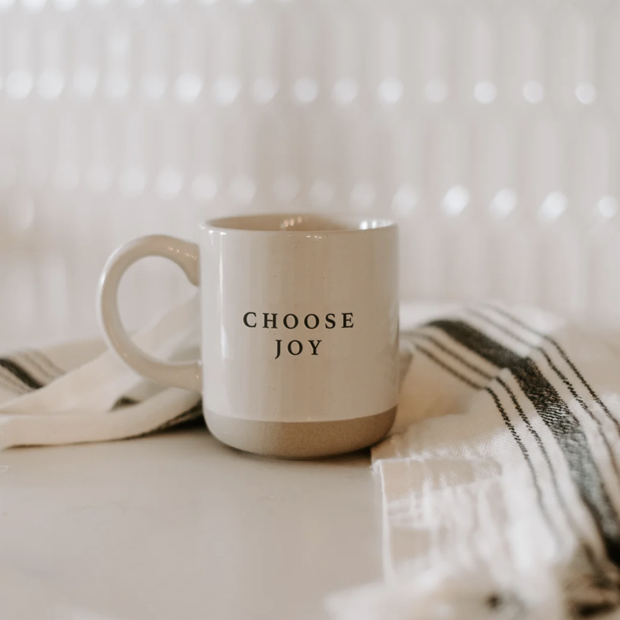 'Choose Joy' Stoneware Coffee Mug - Nous Wanderlust Stories