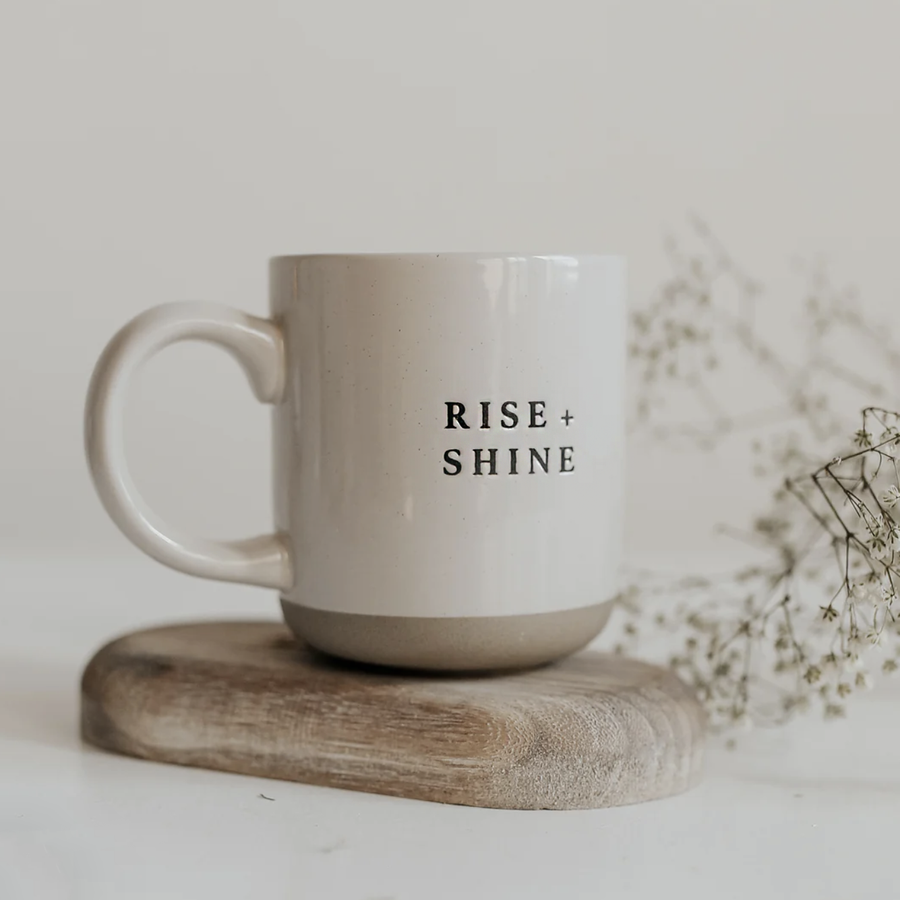 'Rise & Shine' Stoneware Coffee Mug - Nous Wanderlust Stories