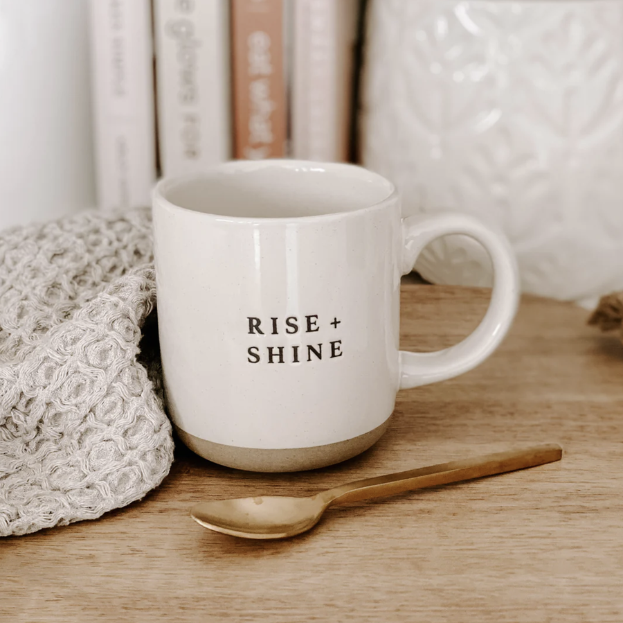 'Rise & Shine' Stoneware Coffee Mug - Nous Wanderlust Stories