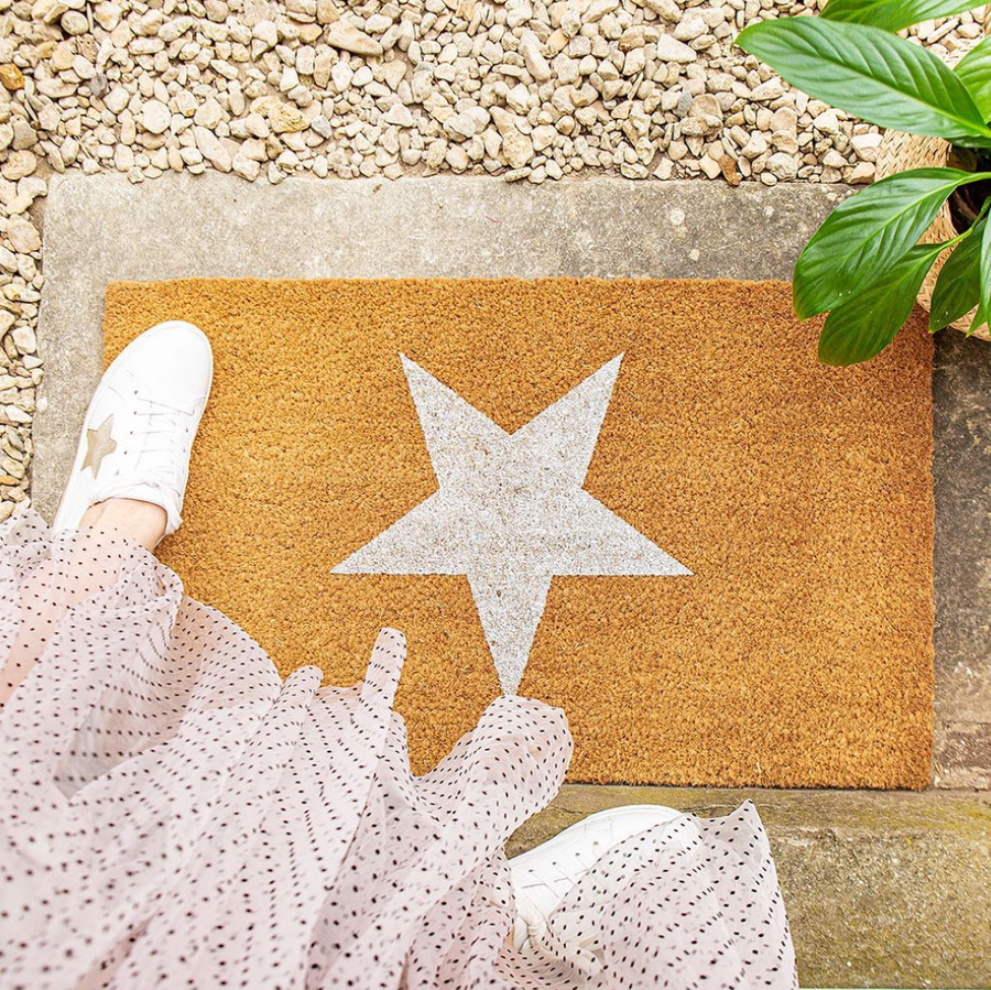 Silver 'Star' Glitter Door Mat - Nous Wanderlust Stories