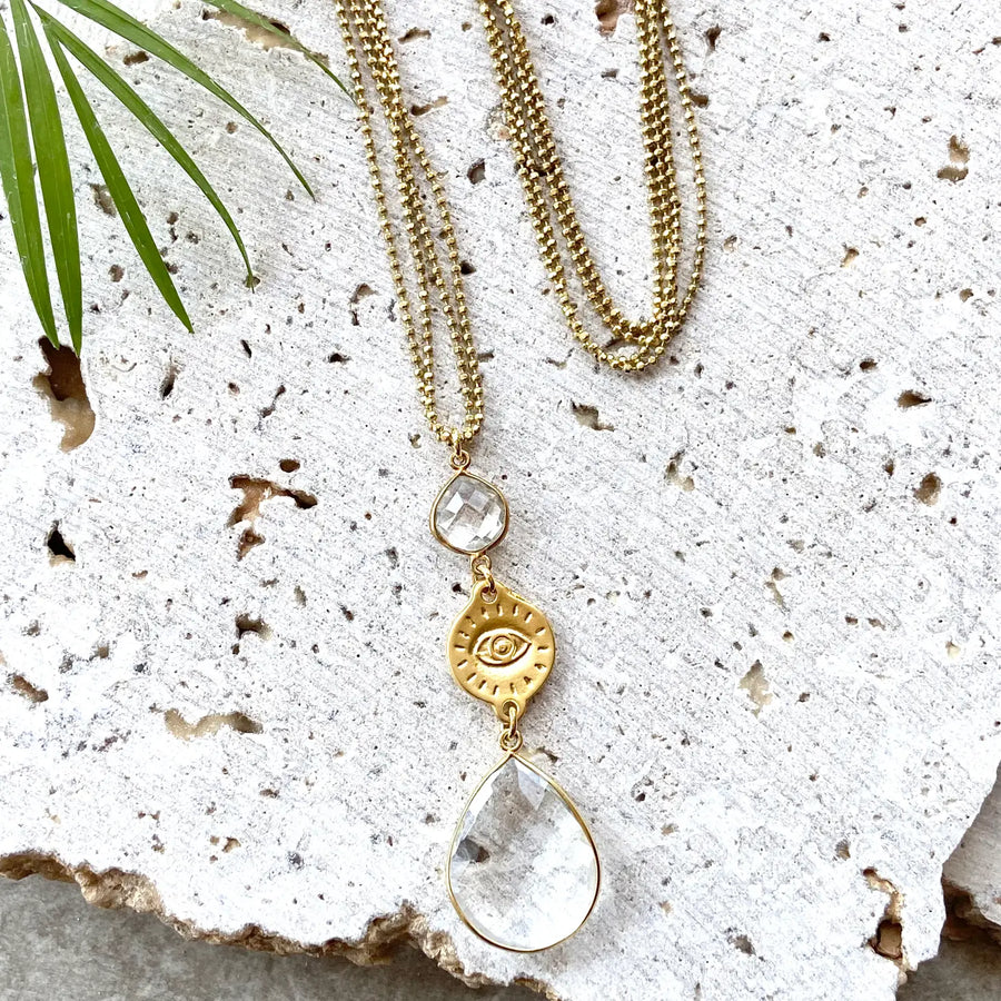 Golden Eye Necklace - Nous Wanderlust Stories