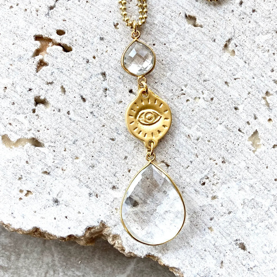 Golden Eye Necklace - Nous Wanderlust Stories