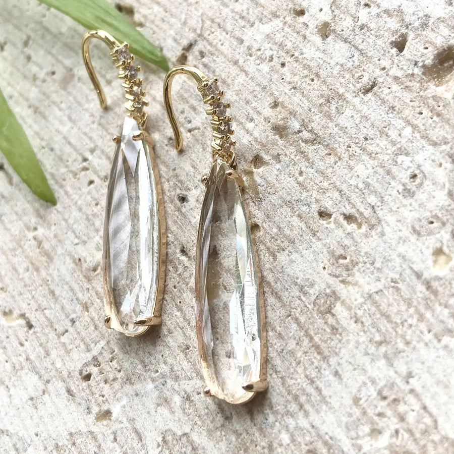 Crystal Teardrop Earrings - Nous Wanderlust Stories