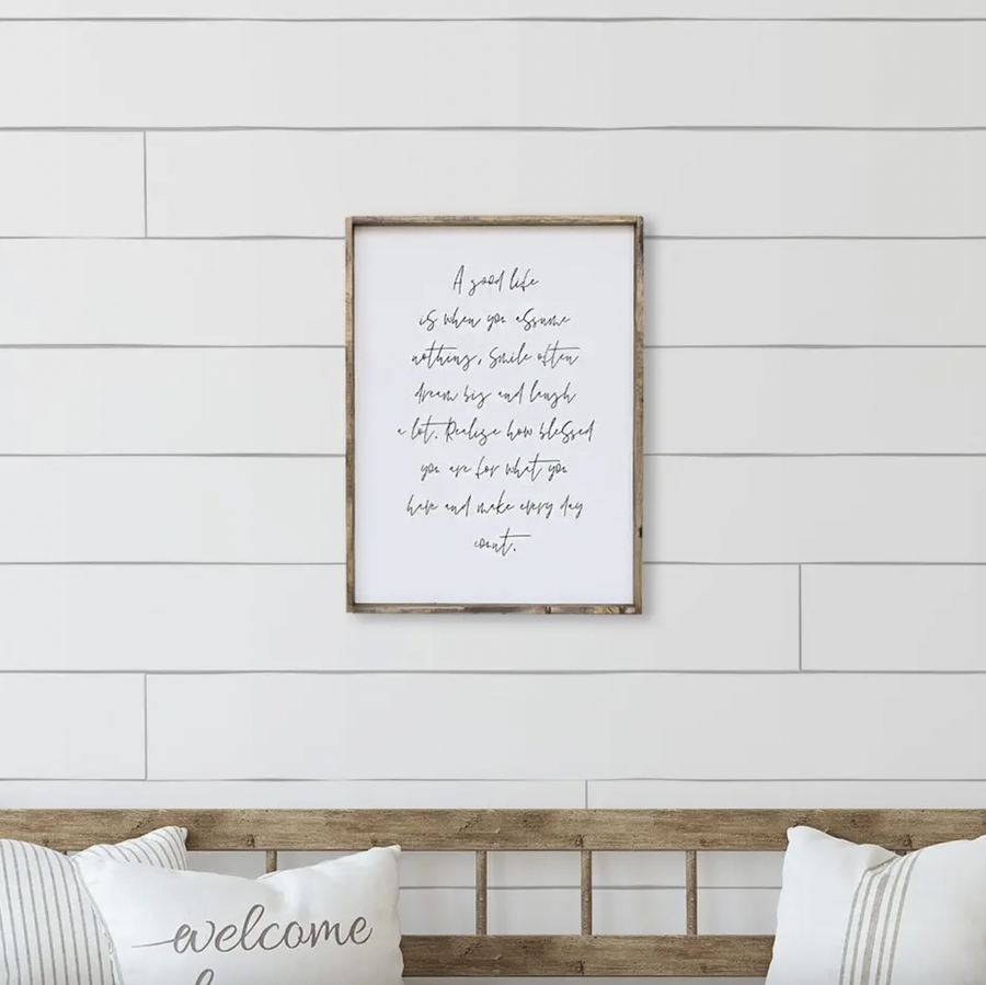 A Good Life I Wooden Sign - Nous Wanderlust Stories