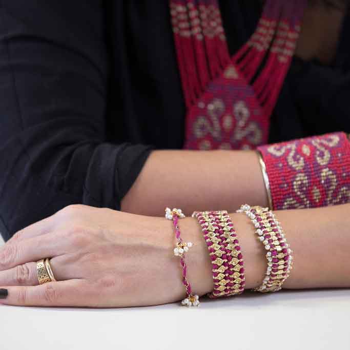 Dewdrop Bracelet - Magenta - Nous Wanderlust Stories